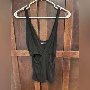Michael Lauren Elegant Black V-Neck Top